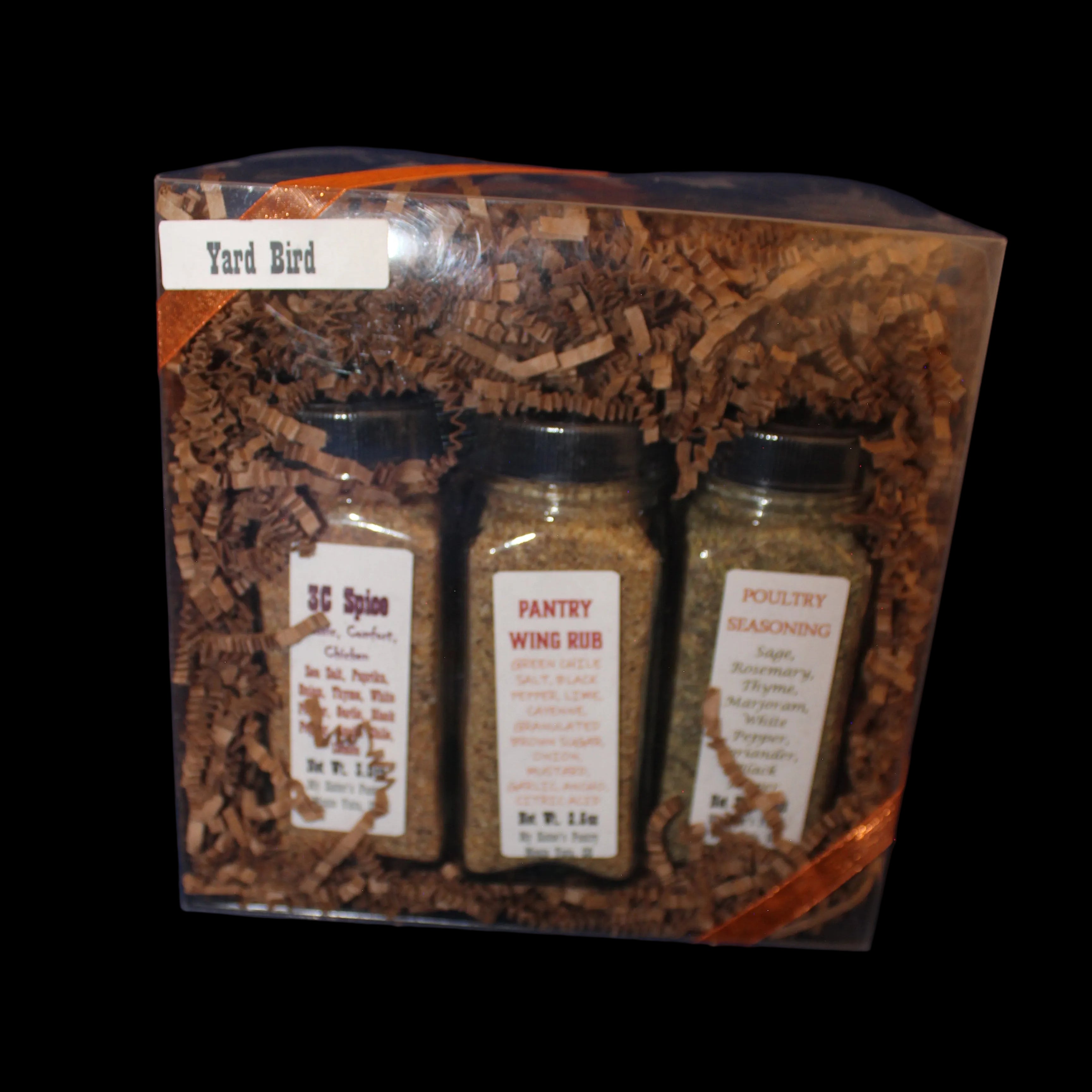 3c, pantry Wing Rub, & poultry seasoning in a gift box