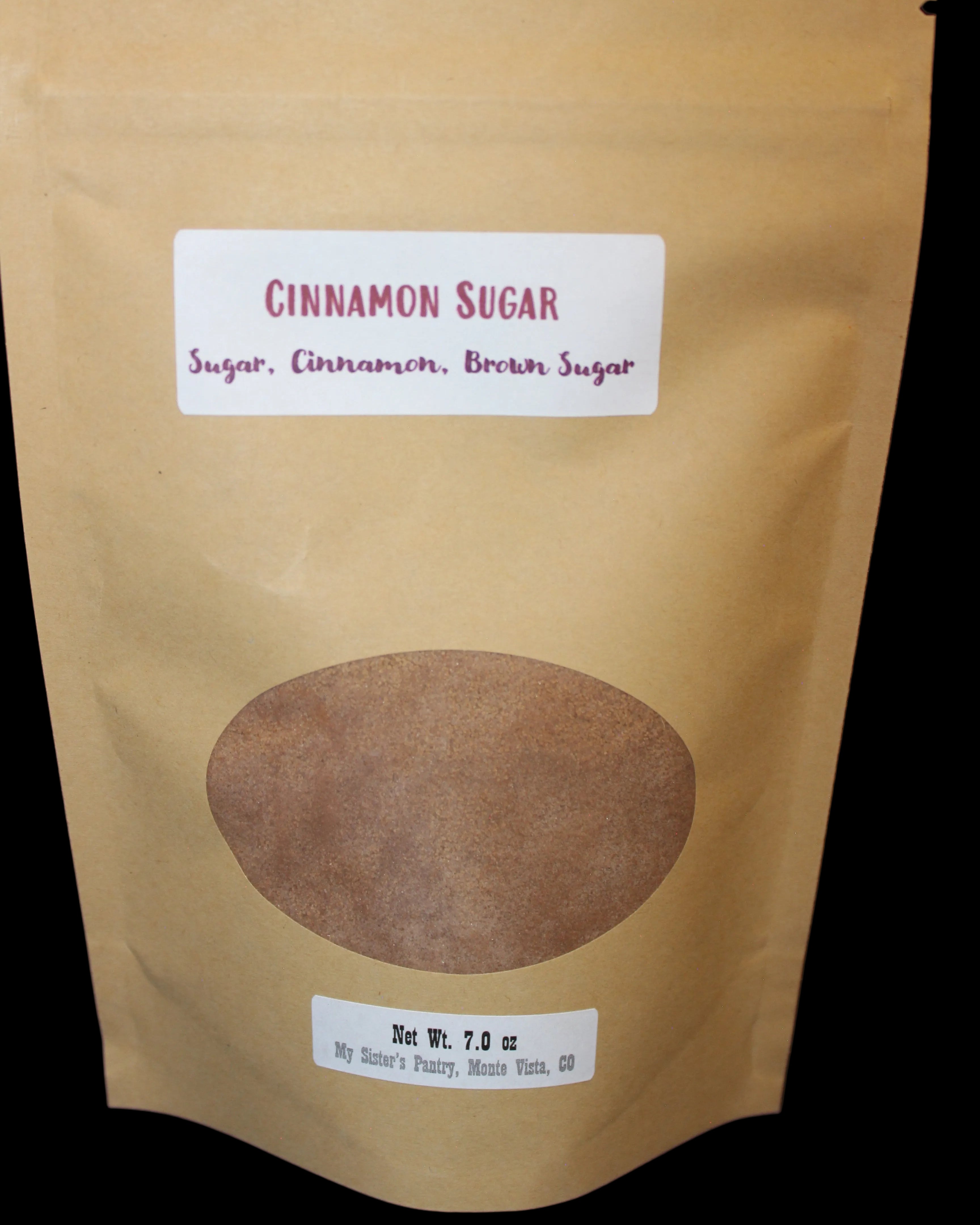 Kraft paper packaging of cinnamon sugar 