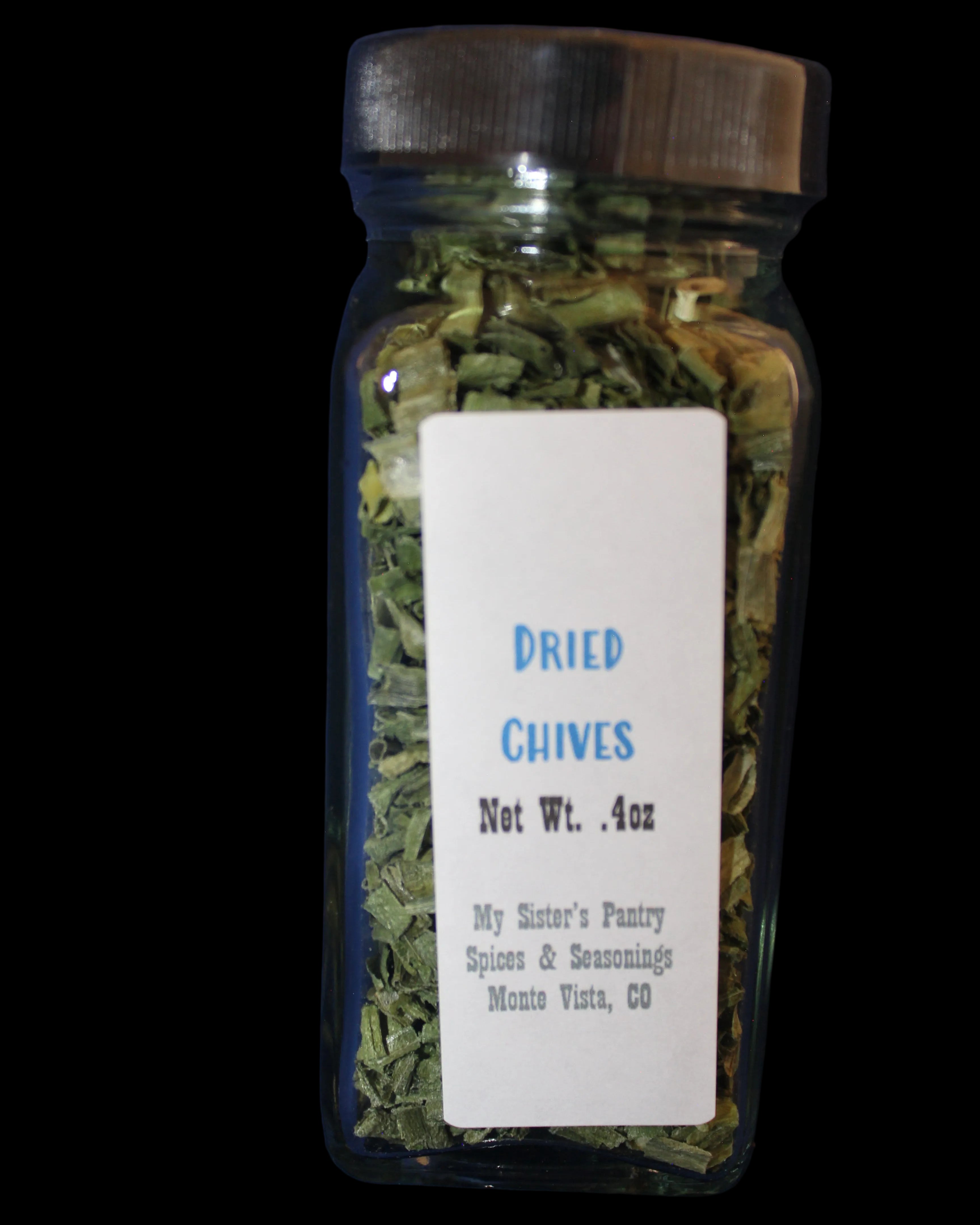 Jar of dried chives 
