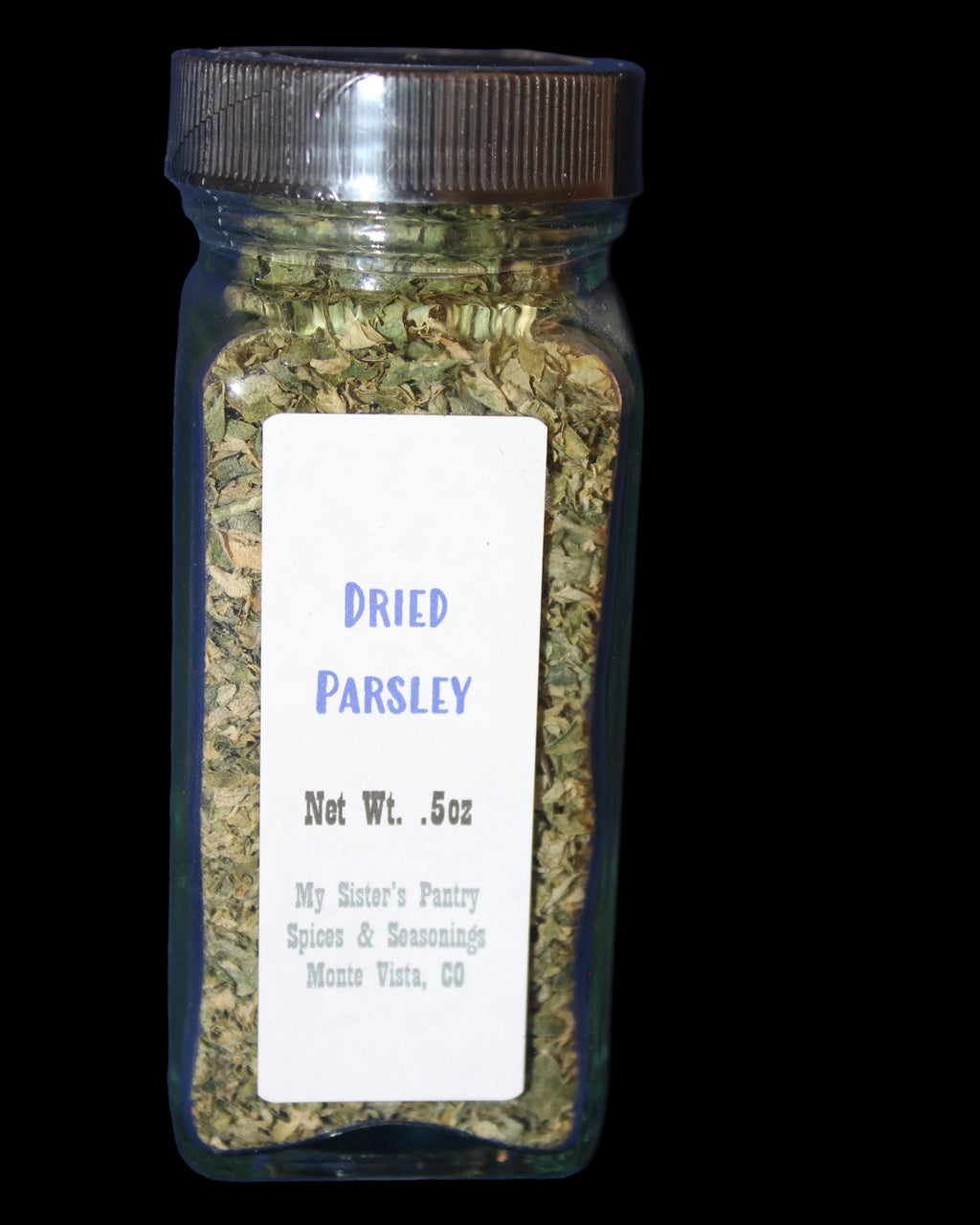 Jar of dried parsley 