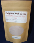 Package of Original Hot Cocoa with a label on a dark background