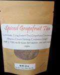 Spiced Grapefruit Tea package with label 