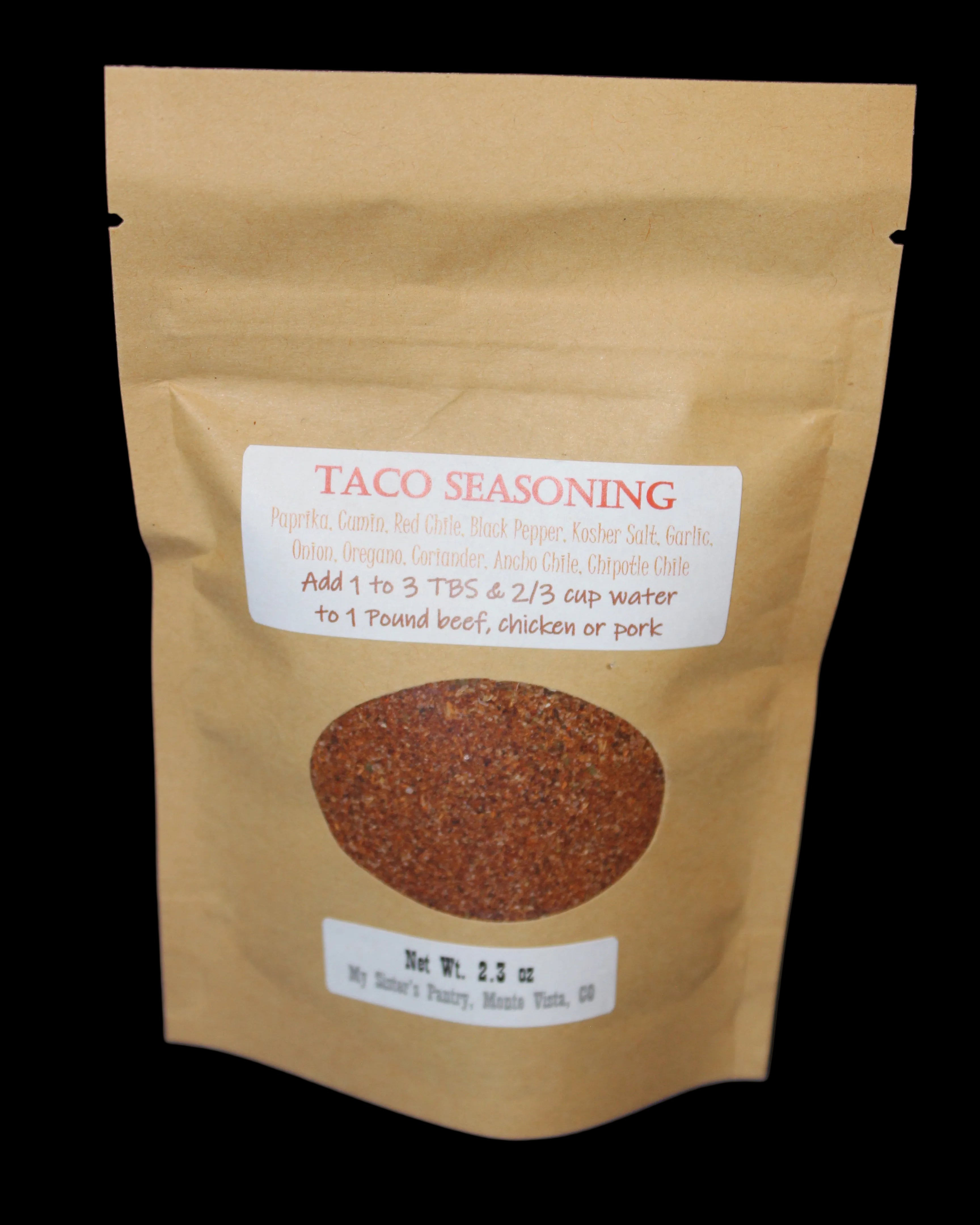 Taco seasoning package 